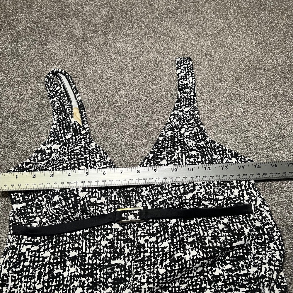 Maxine of Hollywood Black & White Abstract Print Tankini Top Women's Size 12 Y2K - Picture 6 of 9